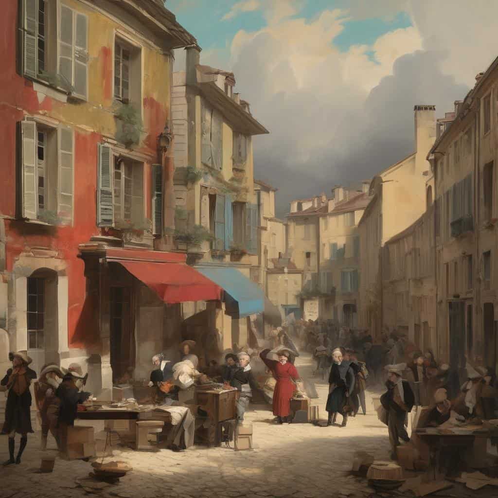 παλαιά αγορά με ζωγραφική και υφές, τέχνη, εξερεύνηση χρωμάτων και υφής, καλλιτεχνική απεικόνιση, καλλιτεχνική ζωγραφική, πολιτισμός.