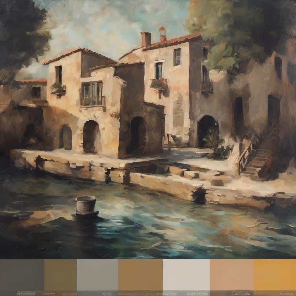 Αρχιτεκτονική εικόνα της κλασικής Ευρωπαϊκής πόλης με υφή και χρώμα σε παστέλ αποχρώσεις.